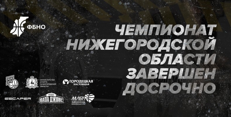 Чемпионат Нижегородской области завершен досрочно 